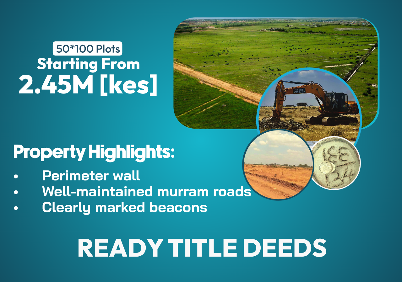 Juja creek are 50 by 100 prime plots in Juja going for 2.45M ksh